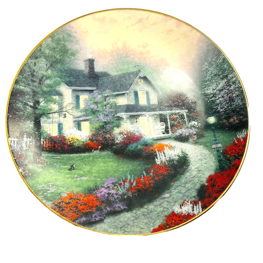 Thomas Kinkade Collectible "Home Sweet Home"  Fine China PLATE Knowles No #9218E